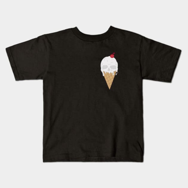 skull Cone Kids T-Shirt by randamuART